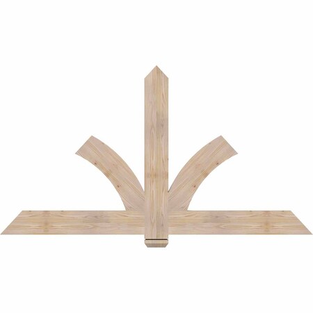 Ekena Millwork Redmond Smooth Timber Gable Bracket, Douglas Fir, 72"W x 39"H x 1 1/2"D x 5 1/2"F, 13/12 Pitch GBW072X39X0206RED00SDF